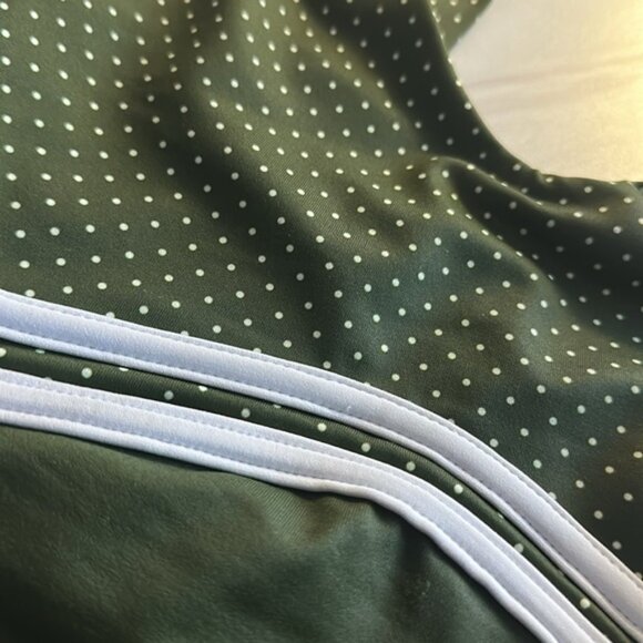 Wilo Women's Green & White Polka Dot Removable Pads Contour Sports Bra Size XS - Picture 8 of 8